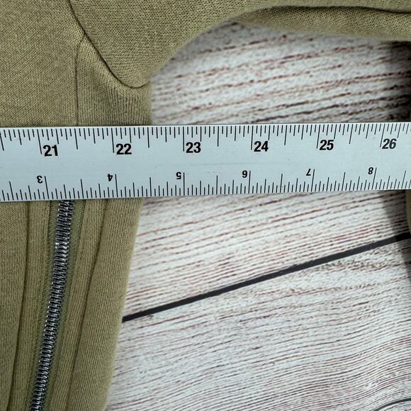 Nike AIR Rally Crew Sweatshirt Womens Small Green Side Zip Big Swoosh Logo - Picture 11 of 12